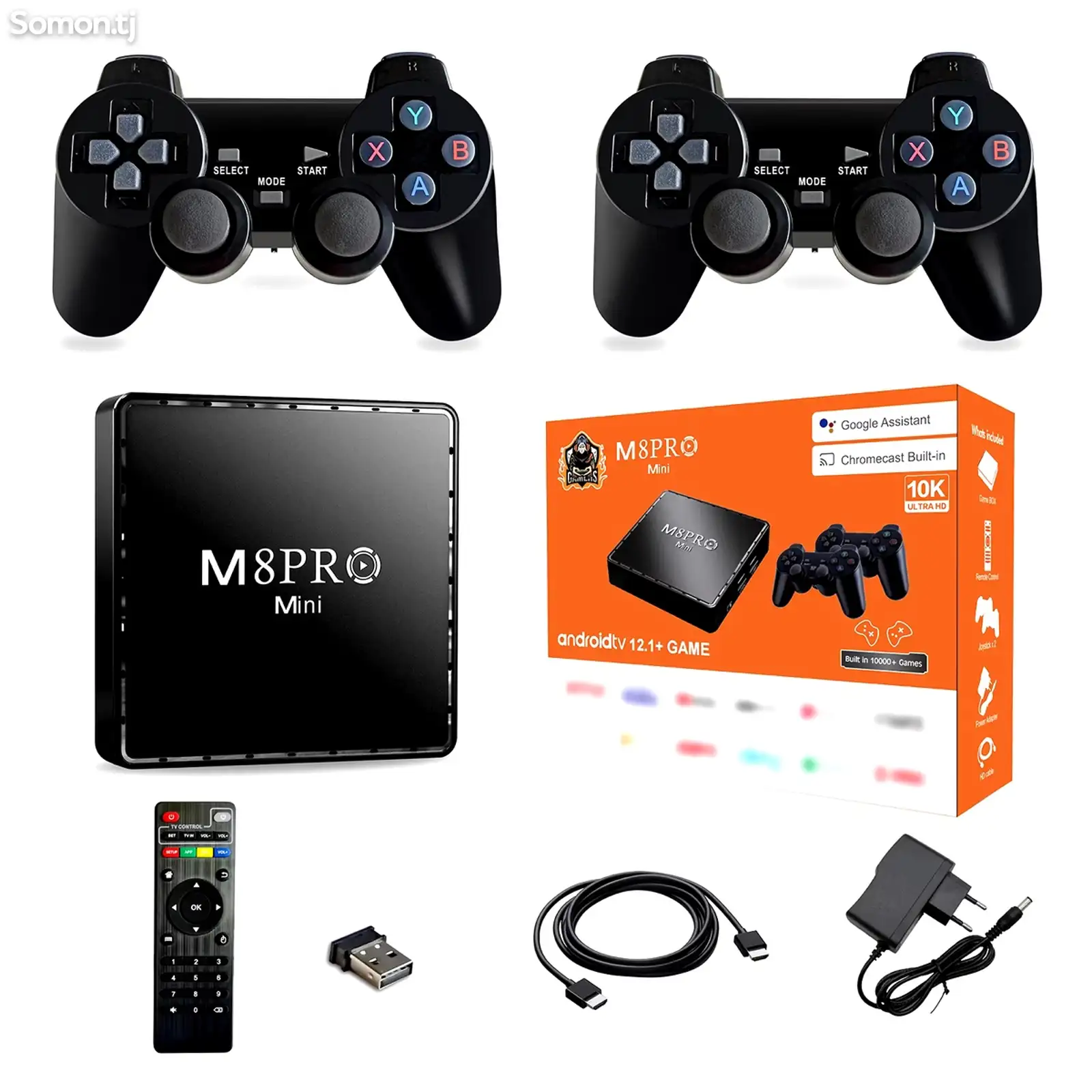 Игровая приставка M8 PRO mini 10000игр плюс AndroidTV 12.1-1