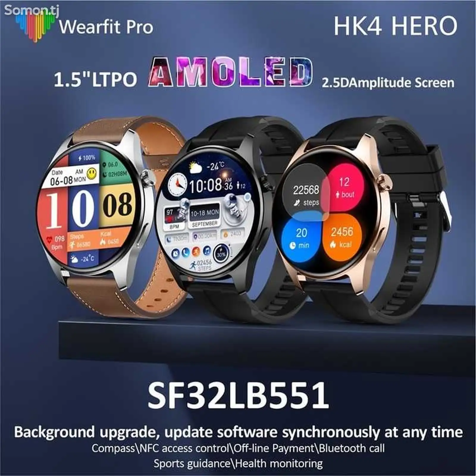 Смарт часы HK4 Hero Amoled Dysplay-1