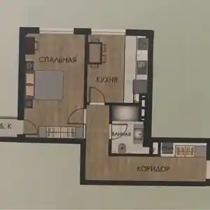 1-комн. квартира, 6 этаж, 42 м², 20 мкр