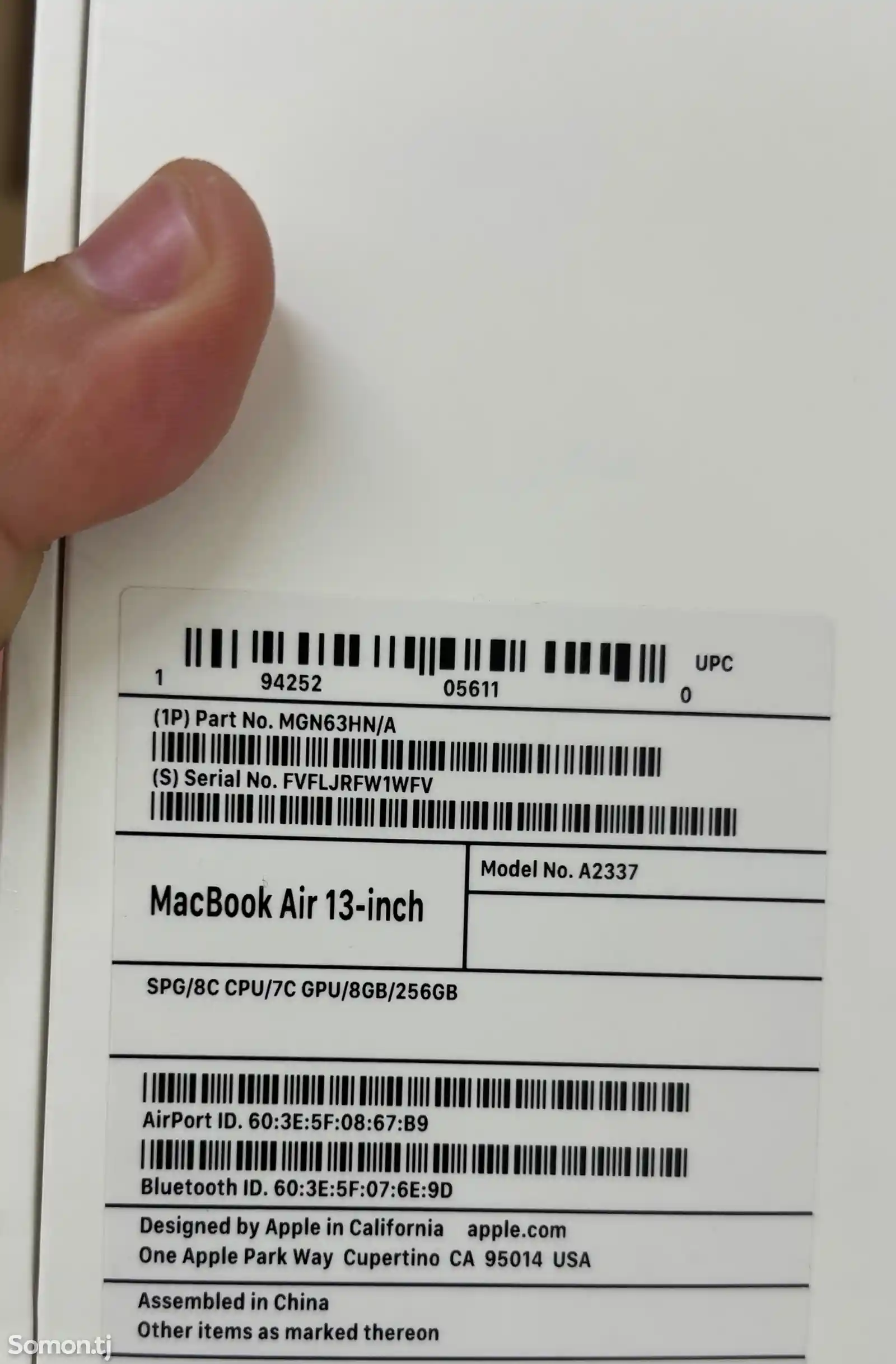 Ноутбук Apple MacBook Air M1/13.3 8 GB/256 GB-3