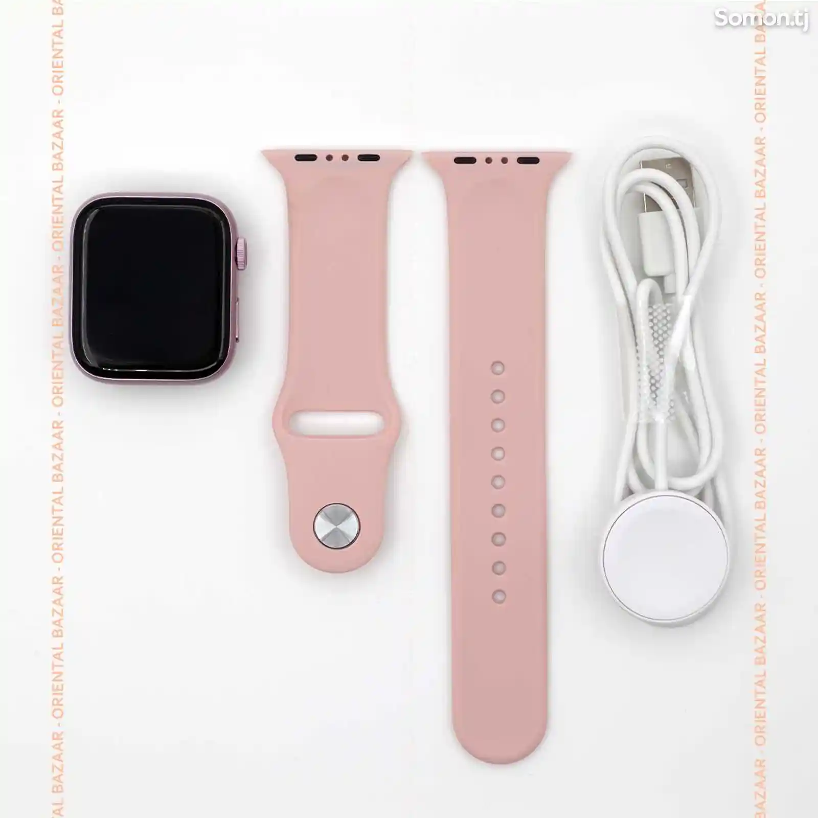 Смарт часы женские с NFC модулем X7 PRO, пудрово-розовый-3