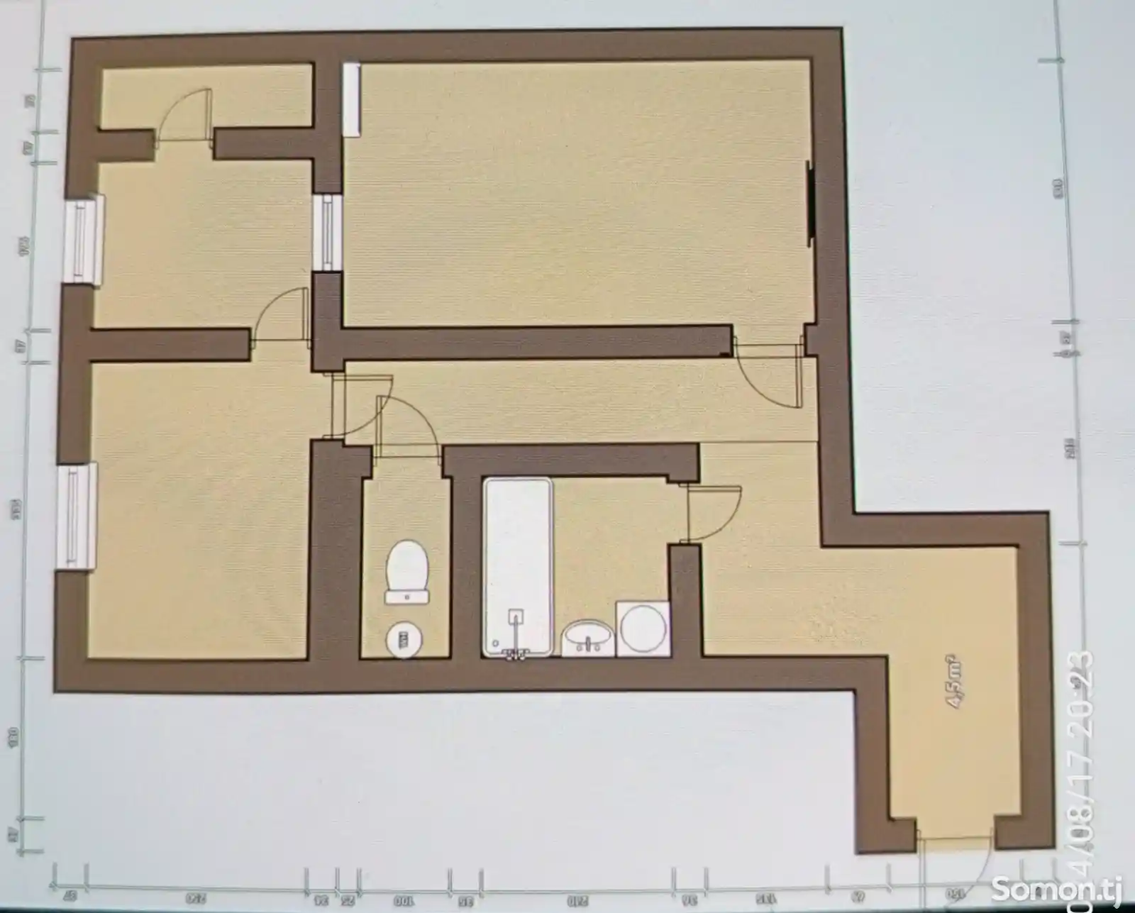 2-комн. квартира, 5 этаж, 44 м², Фирдавси, куч.  Р. Набиев 12-12