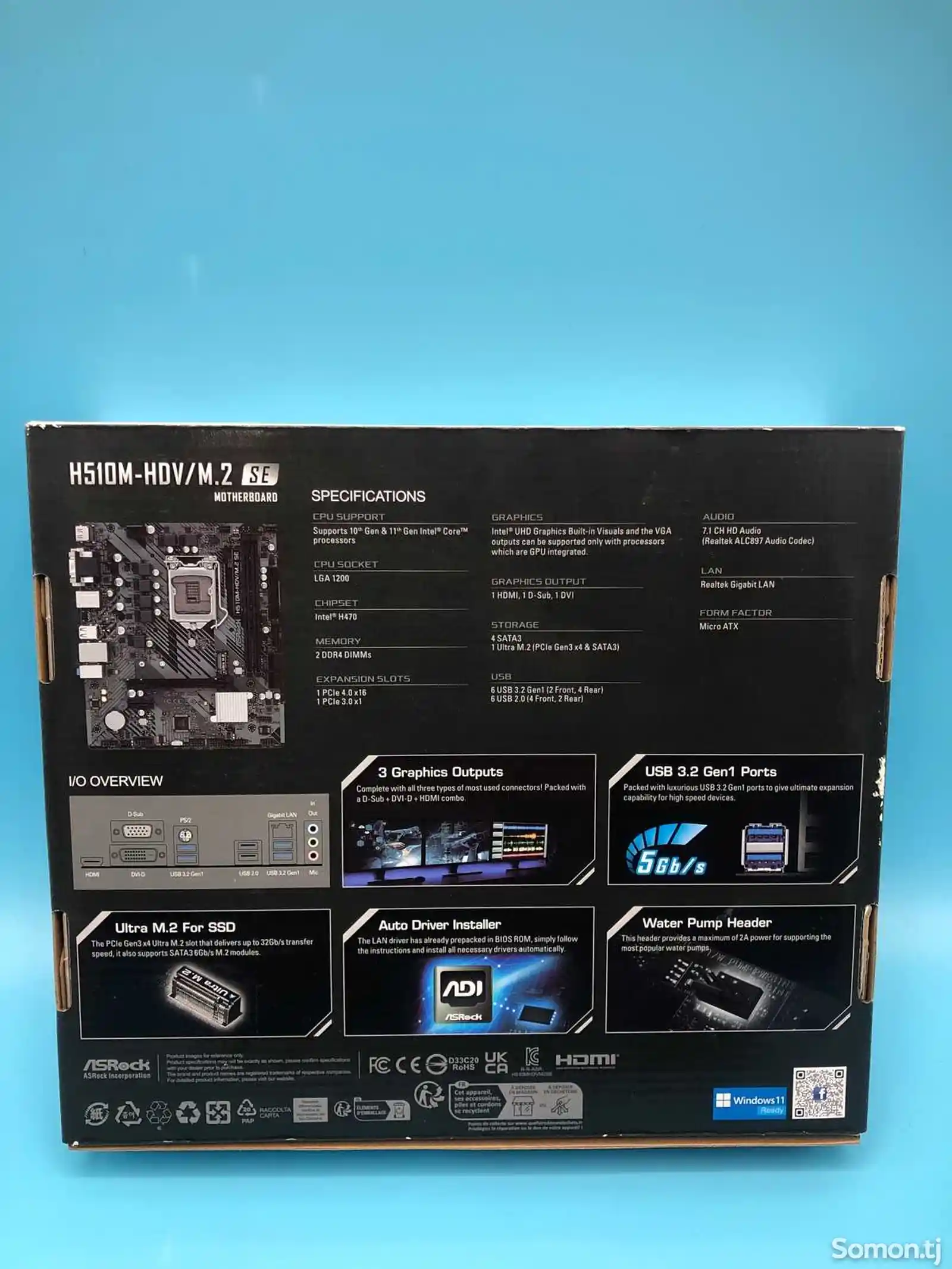 Материнская плата Asrock H510M-HDV/M.2 SE-3