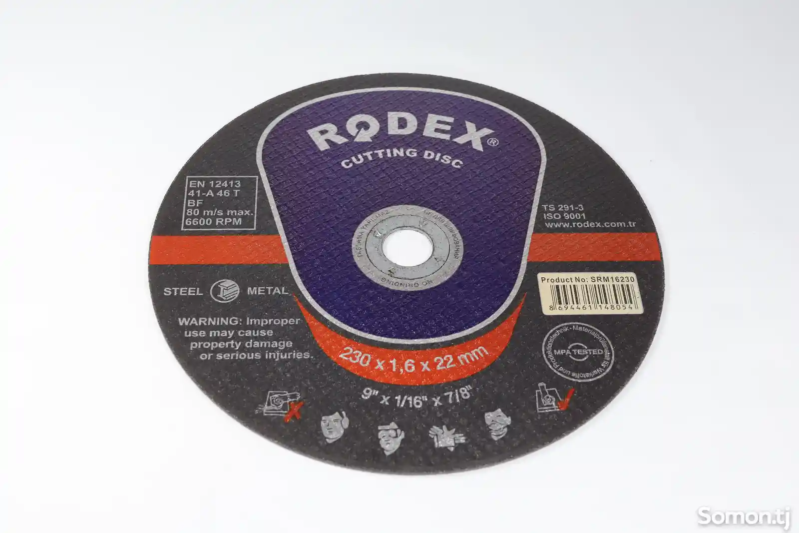 Отрезной диск по меатллу Rodex 230x1,6x22мм SRM16230