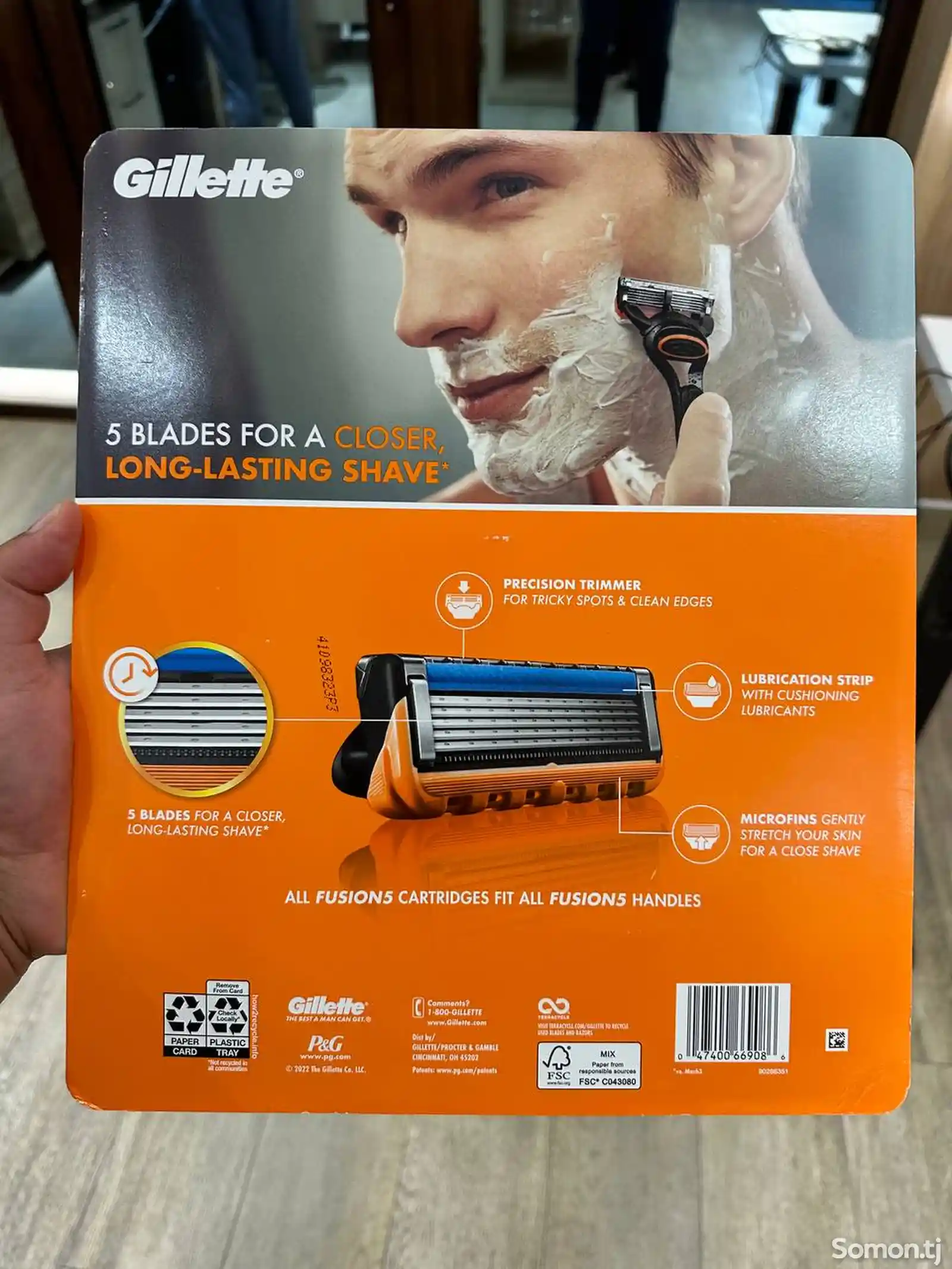 Оригинальные лезвия Gillette Fusion5, 16 картриджей, США-5