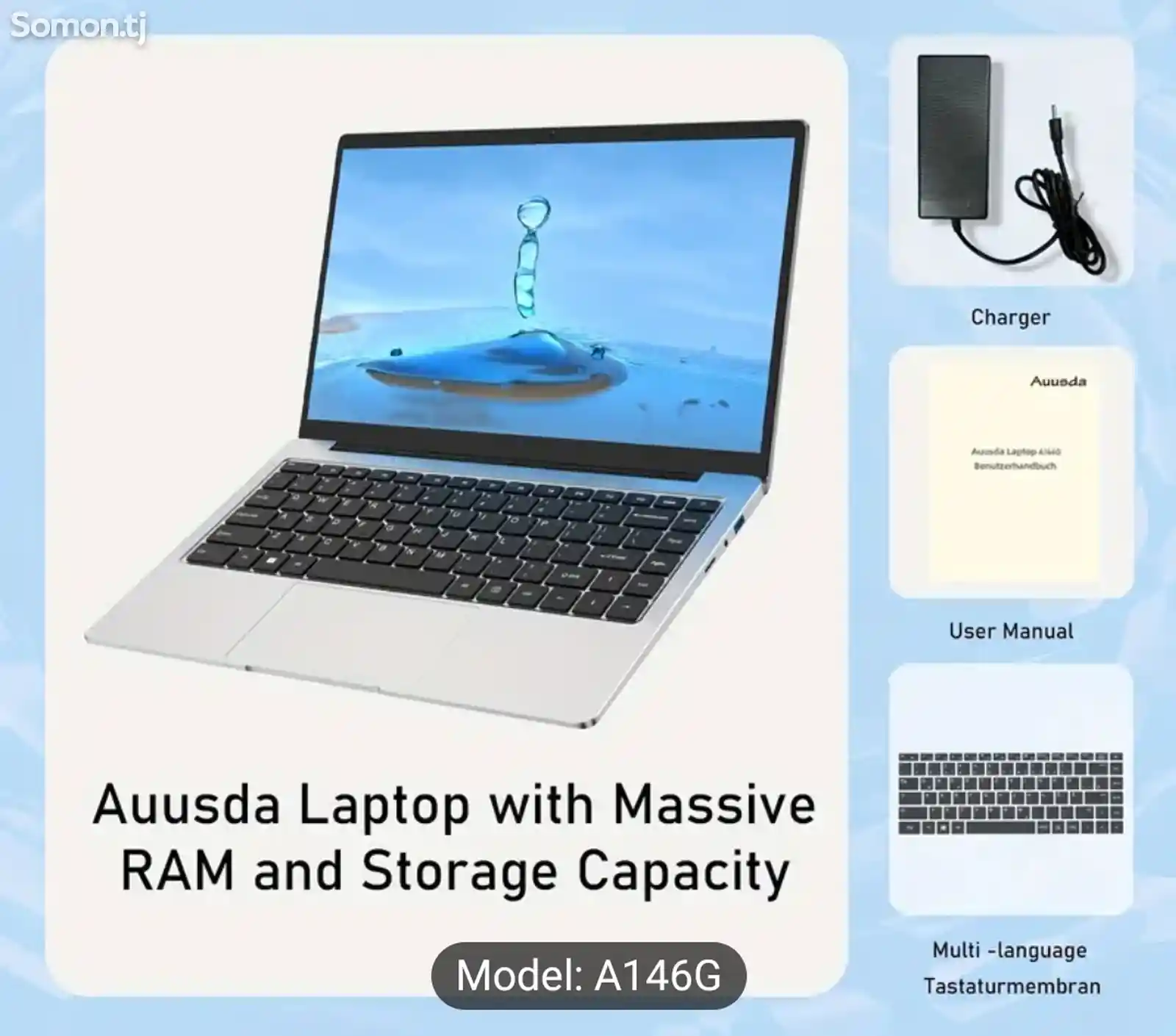Ноутбук Auusda Laptop with 8GB LPDDR4 512GB SSD, Intel Celeron J4125 u на заказ-6