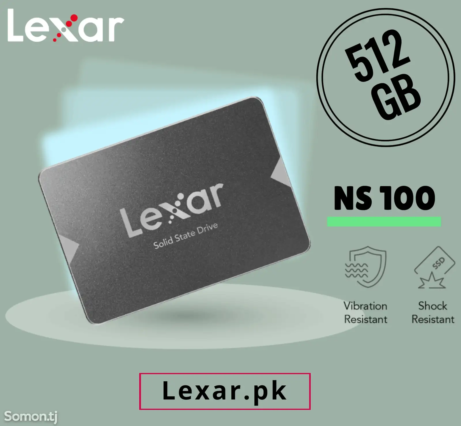 SSD накопитель lexar 512gb