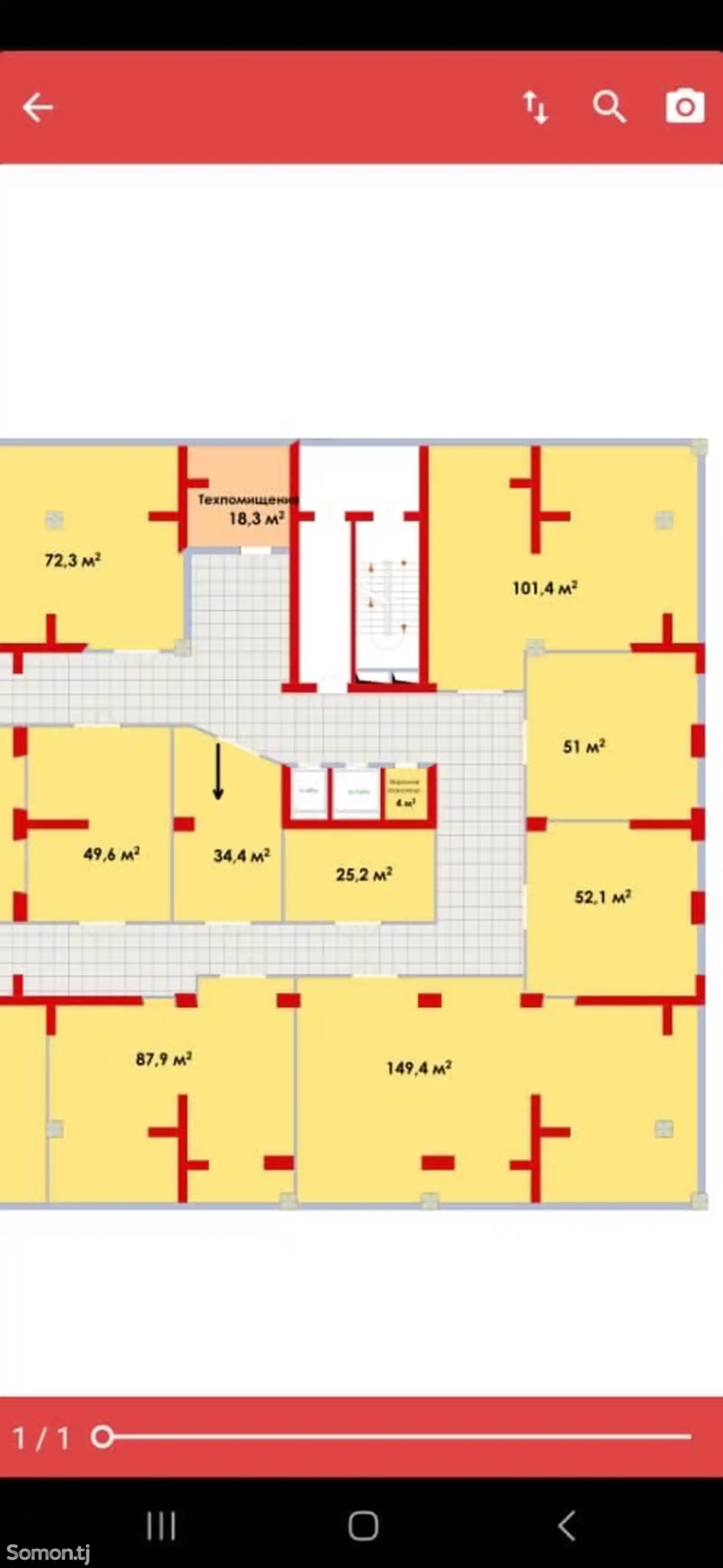 Помещение под свободное назначение, 34м², Шохмансур-8