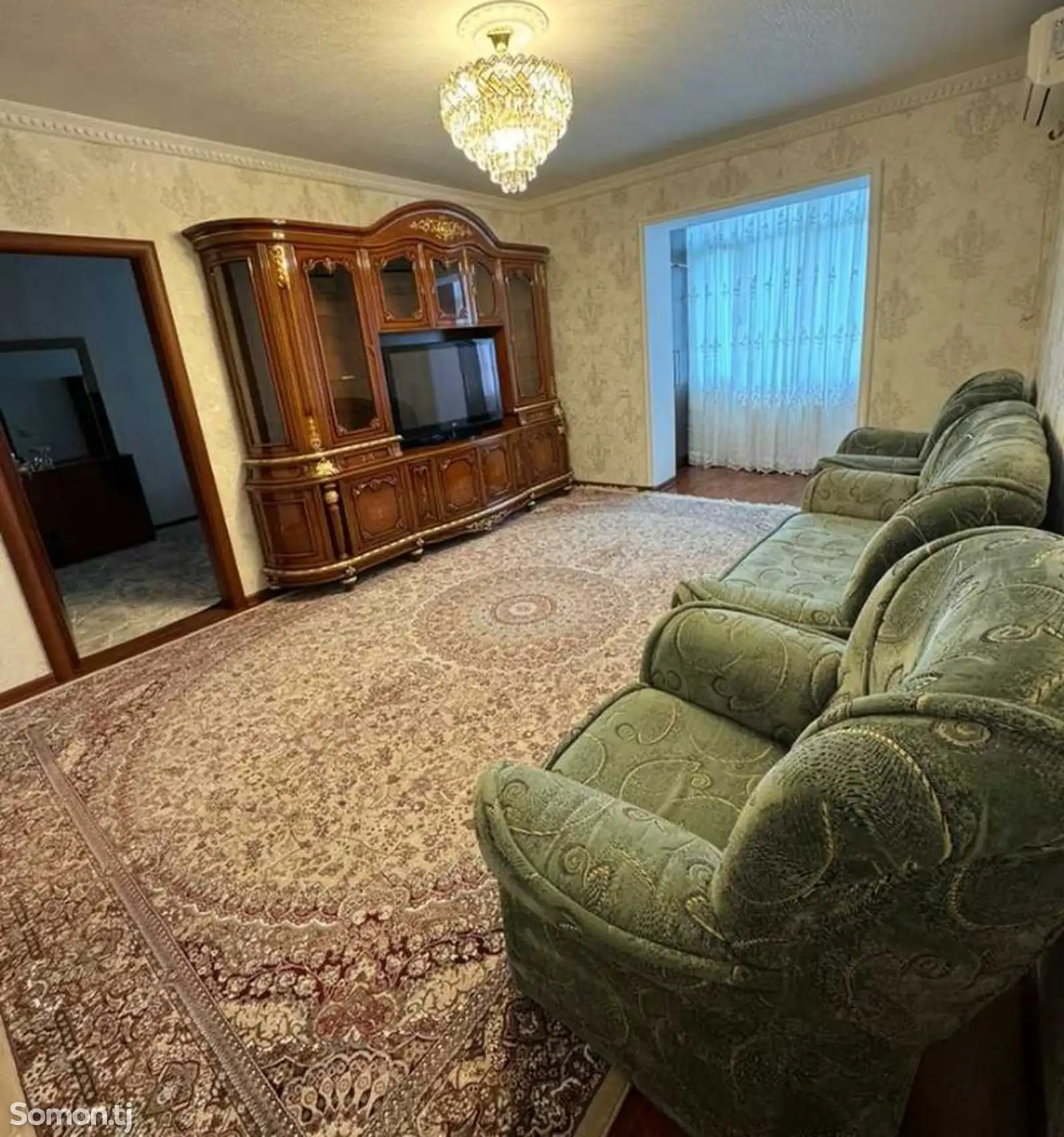 3-комн. квартира, 4 этаж, 59м², сомони-1