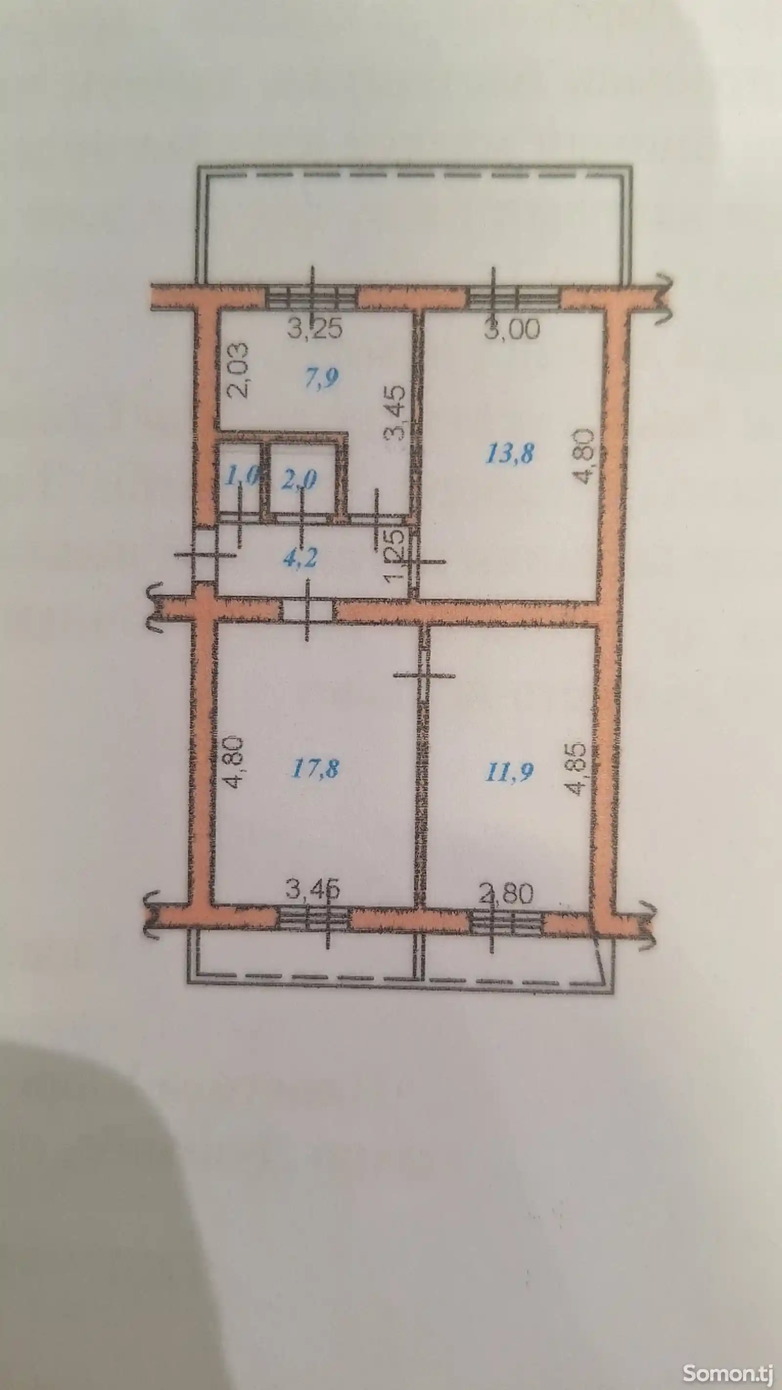 3-комн. квартира, 3 этаж, 60 м², Сино, 82 мкр-1