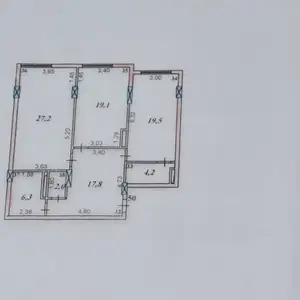 2-комн. квартира, 11 этаж, 96 м², Дом печать, мактаби 20