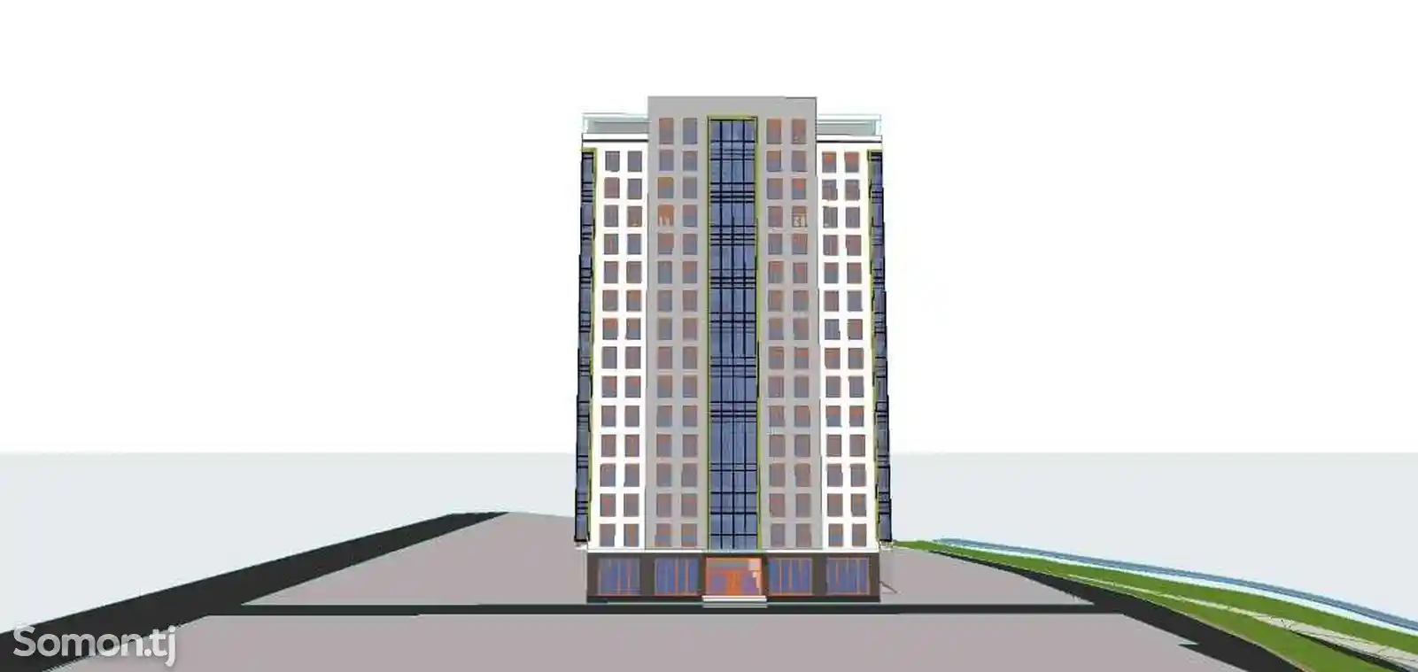 2-комн. квартира, 12 этаж, 73 м², Проспект Исмоили Сомони Центр-4