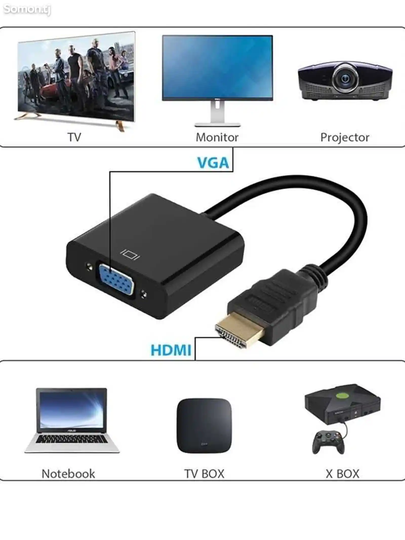 Переходник HDMI to VGA-2