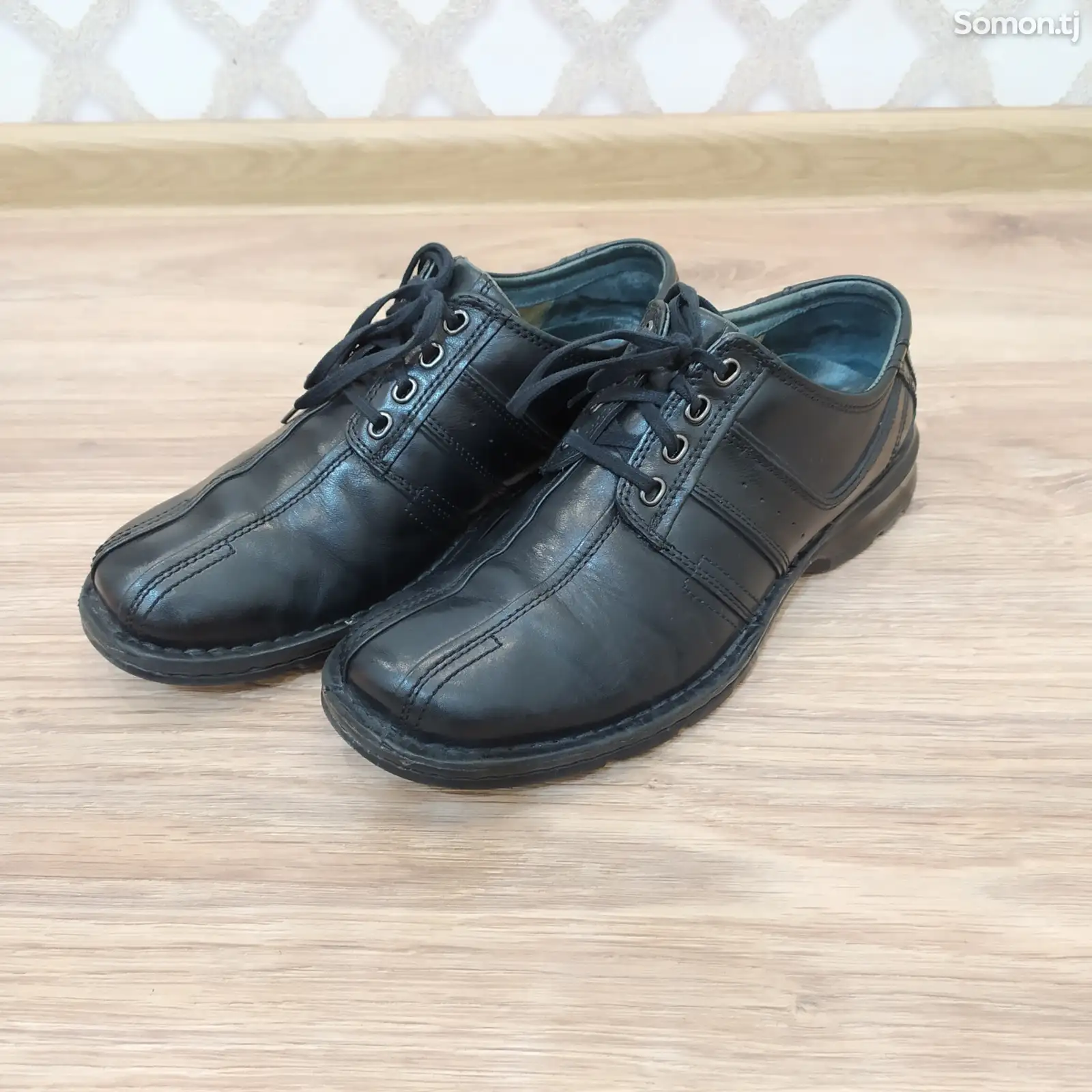 Ботинки Clarks 70851 Black Leather Touareg Vibe Lace Up Oxfords-1