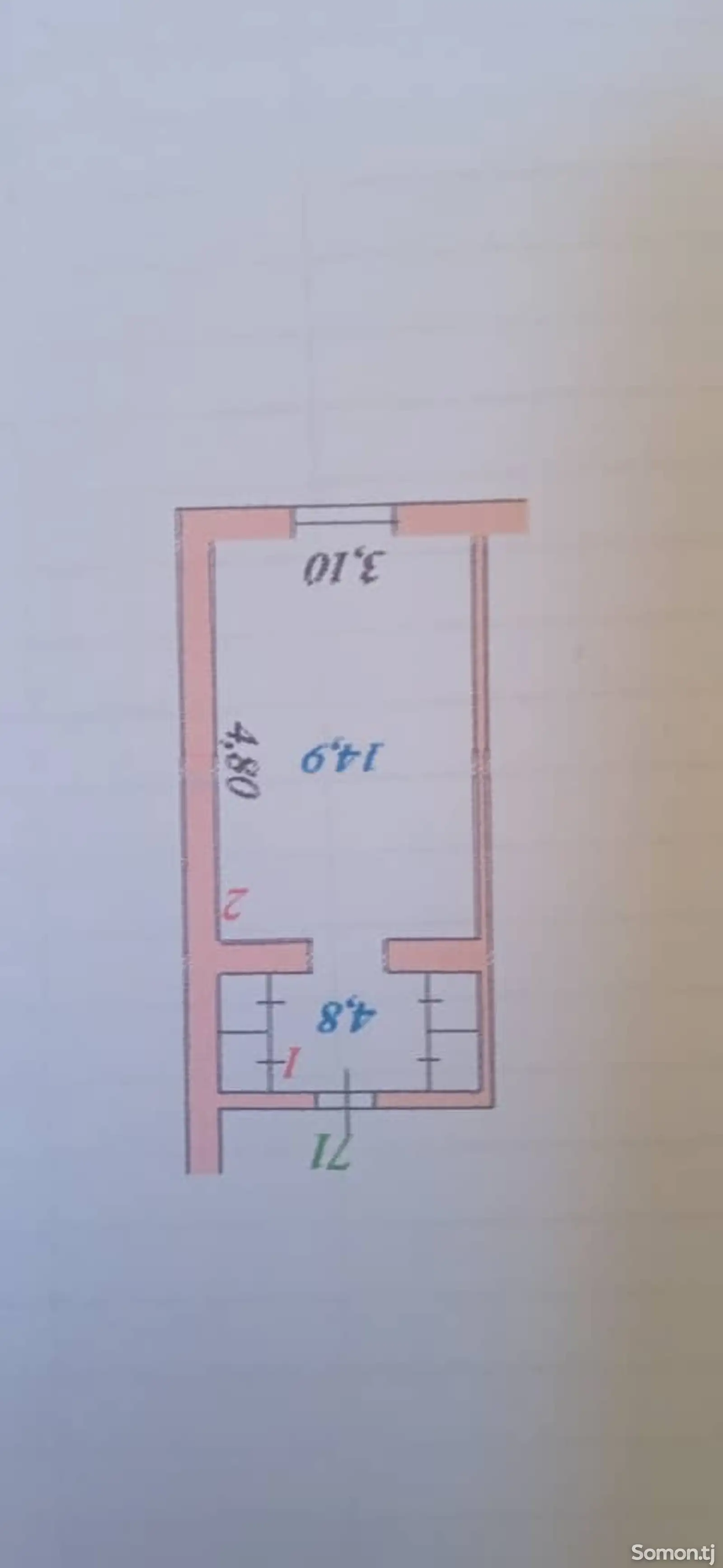 1-комн. квартира, 3 этаж, 25 м², махалаи 31 хонаи 44 хучраи 71-1