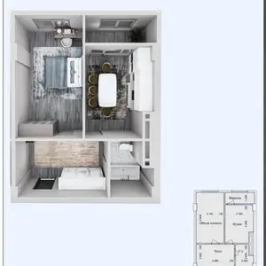 1-комн. квартира, 4 этаж, 50 м², 17 мкр