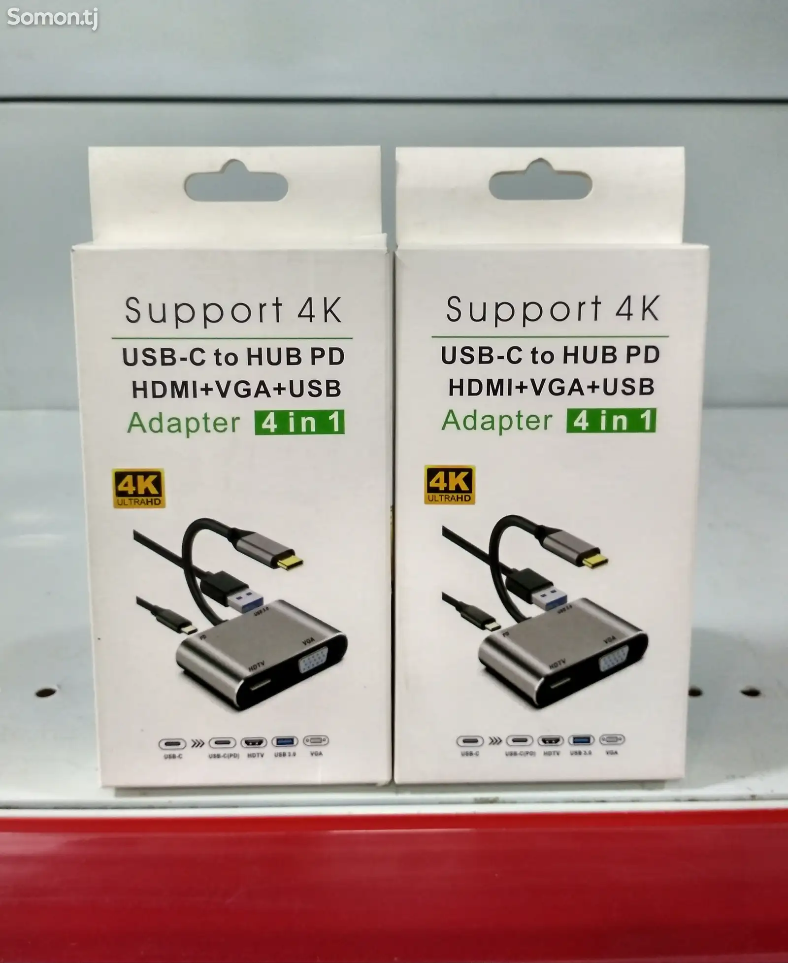 Переходник Type-C Hub To HDMI+VGA+USB 3.0+PD-1