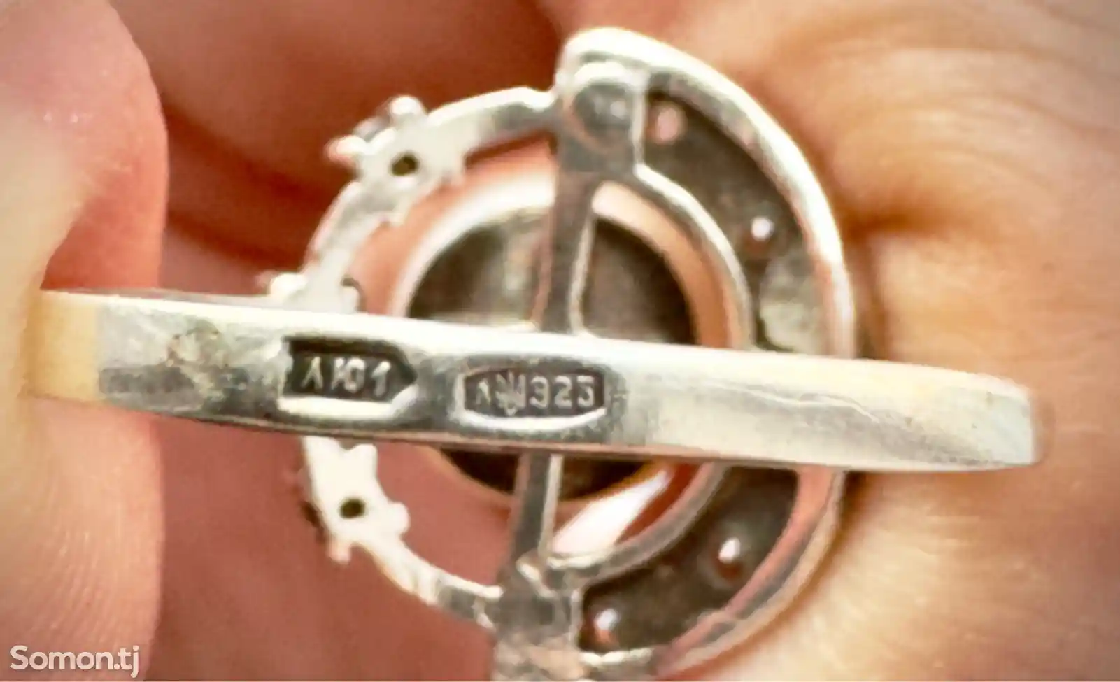 Серебряное кольцо с жемчугом-5