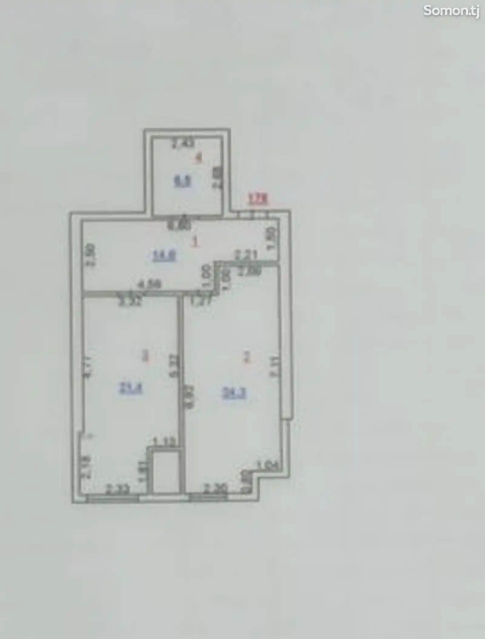 2-комн. квартира, 7 этаж, 59 м², Шохмансур, проспект Айни-5