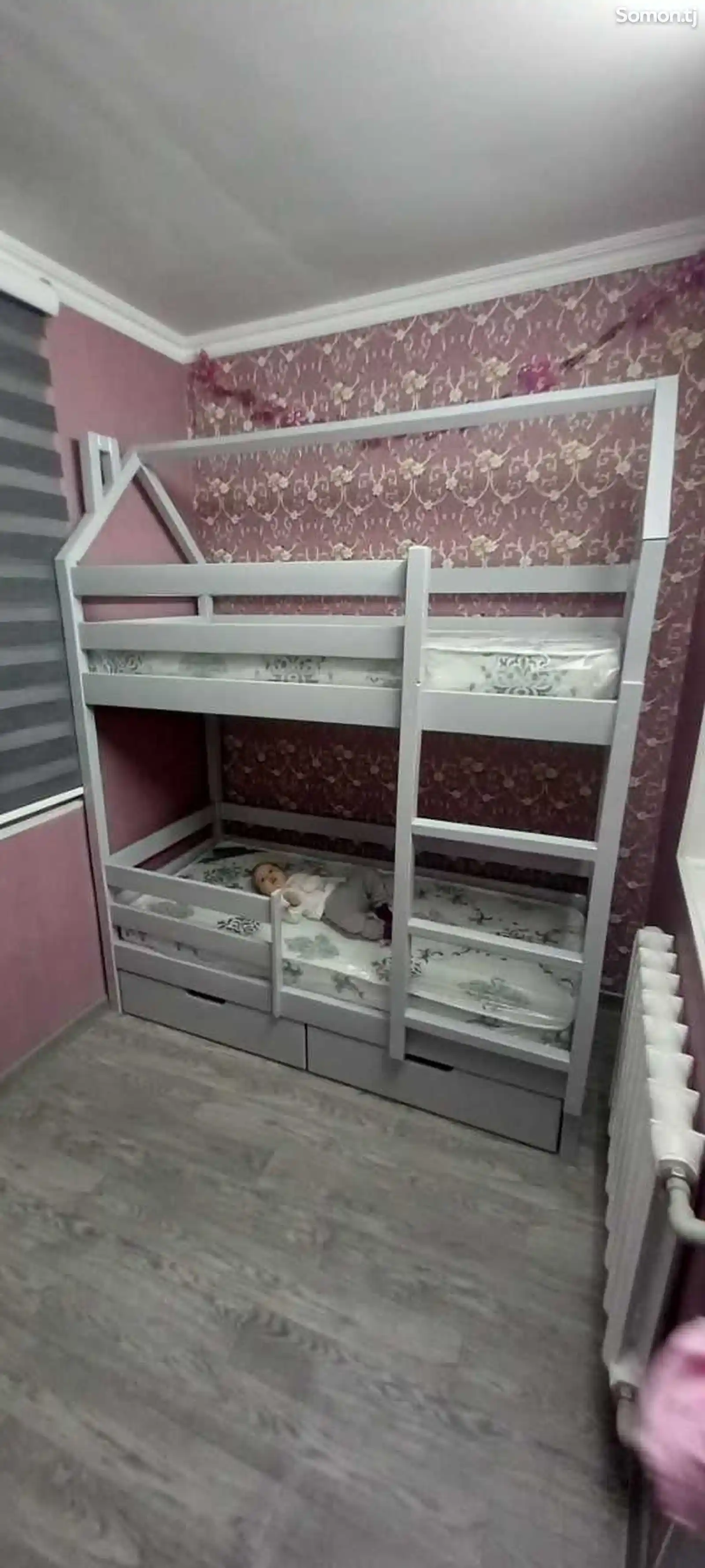Детская двухъярусная кровать-7