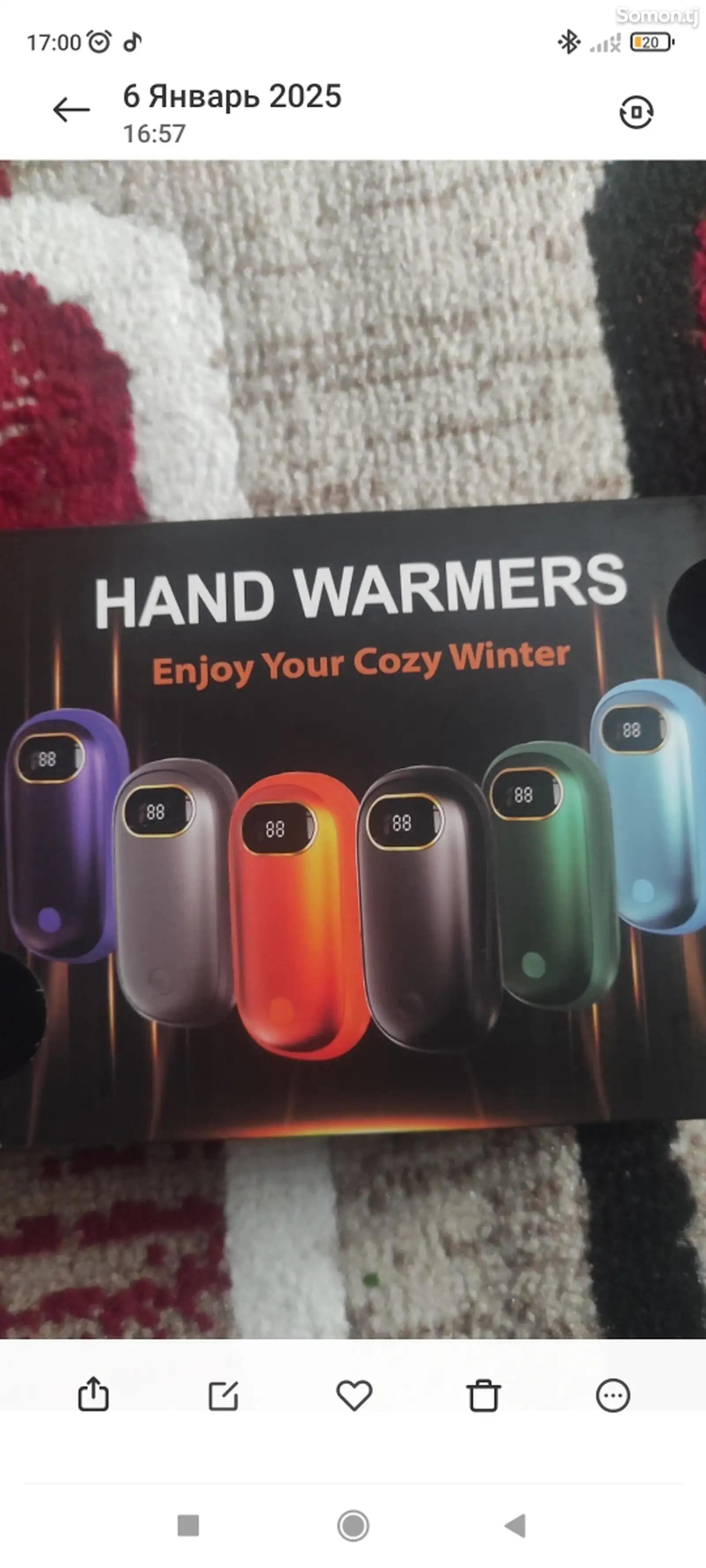 Внешний аккумулятор Hand warmers-1