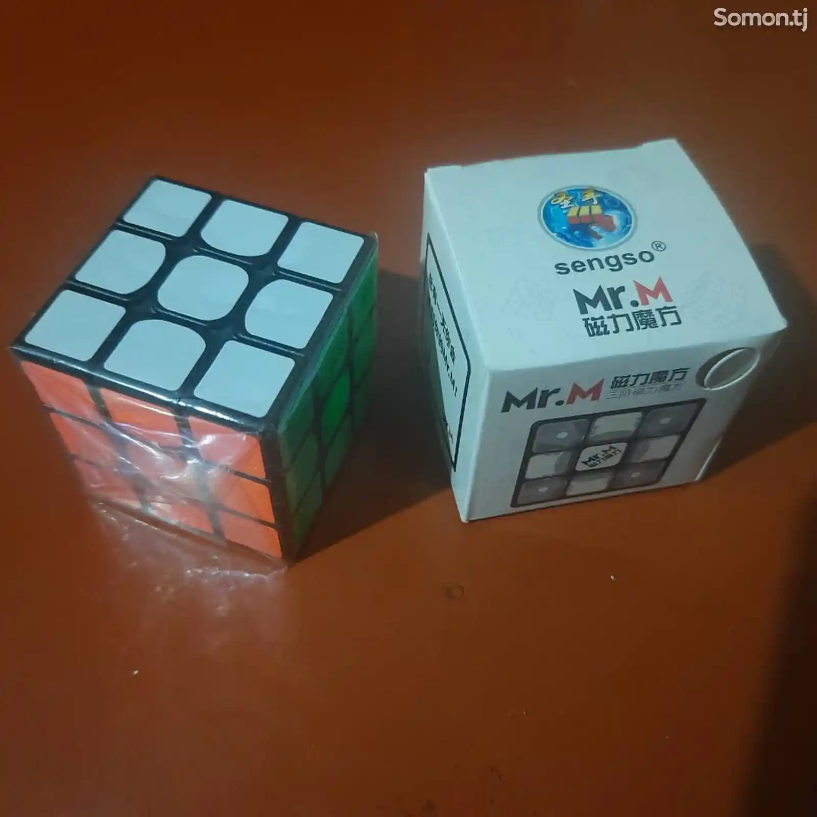 3х3х3 кубик Рубика магнитный в наклейке, Mr.M Sengso-1