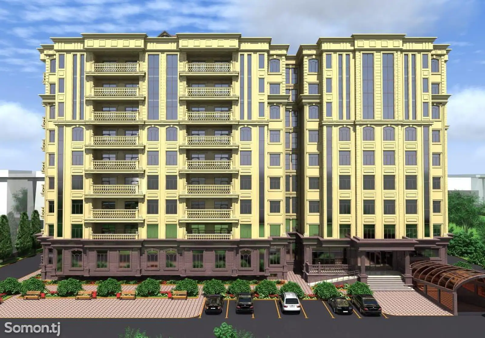 3-комн. квартира, 7 этаж, 85 м², Бустон-1