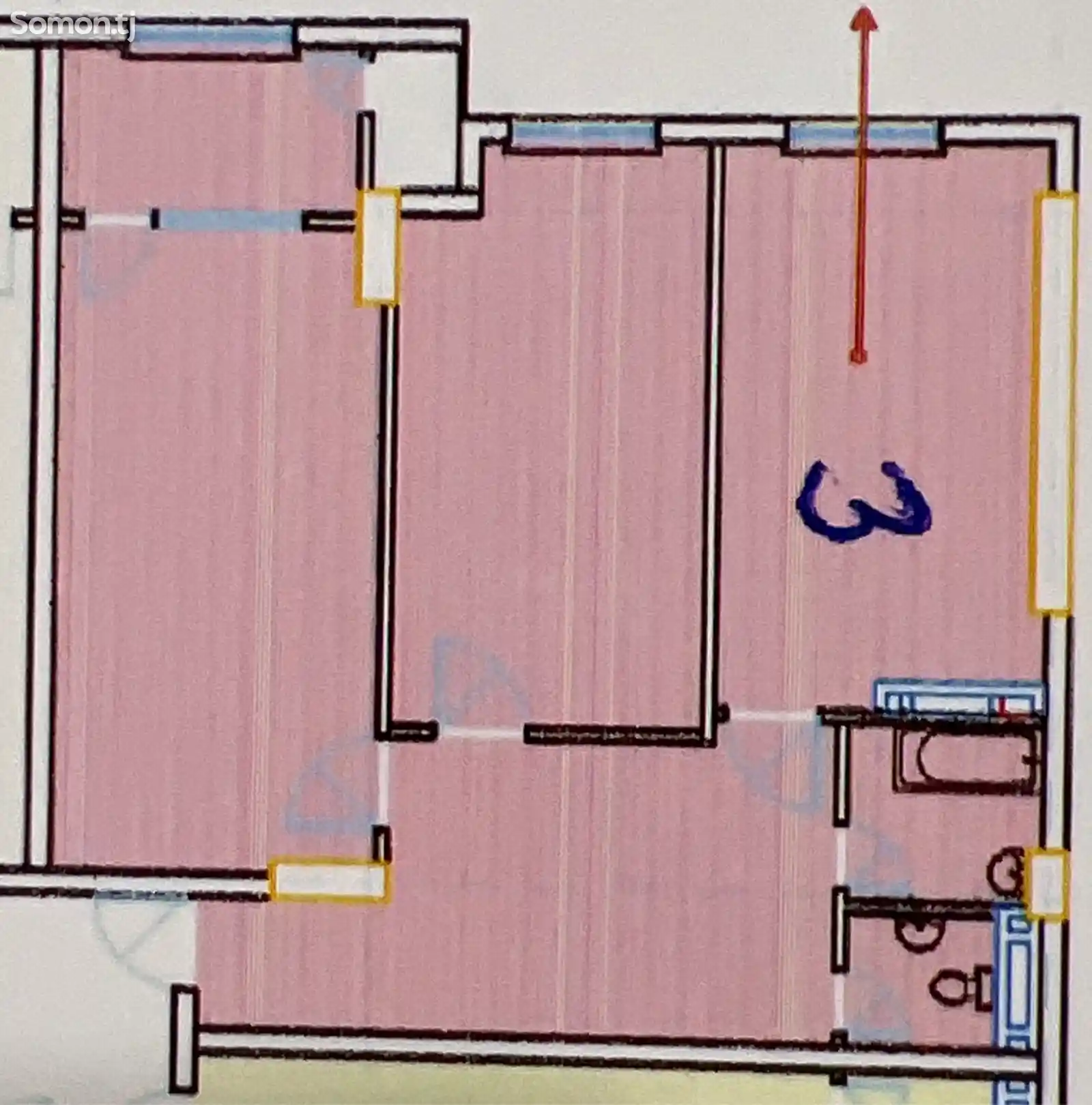 2-комн. квартира, 7 этаж, 97 м², Казинои Сайдшо-13