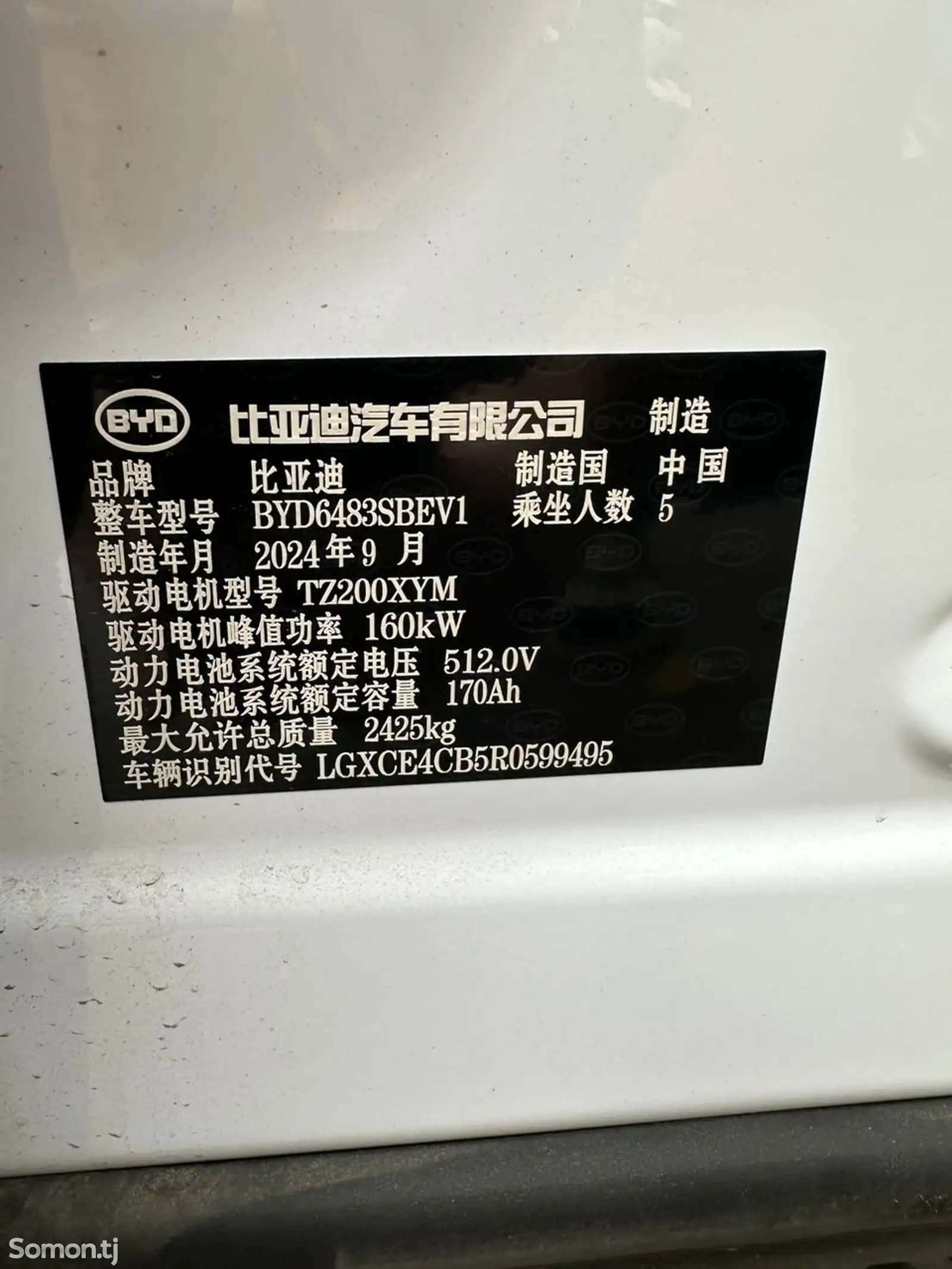 BYD Song, 2024-6