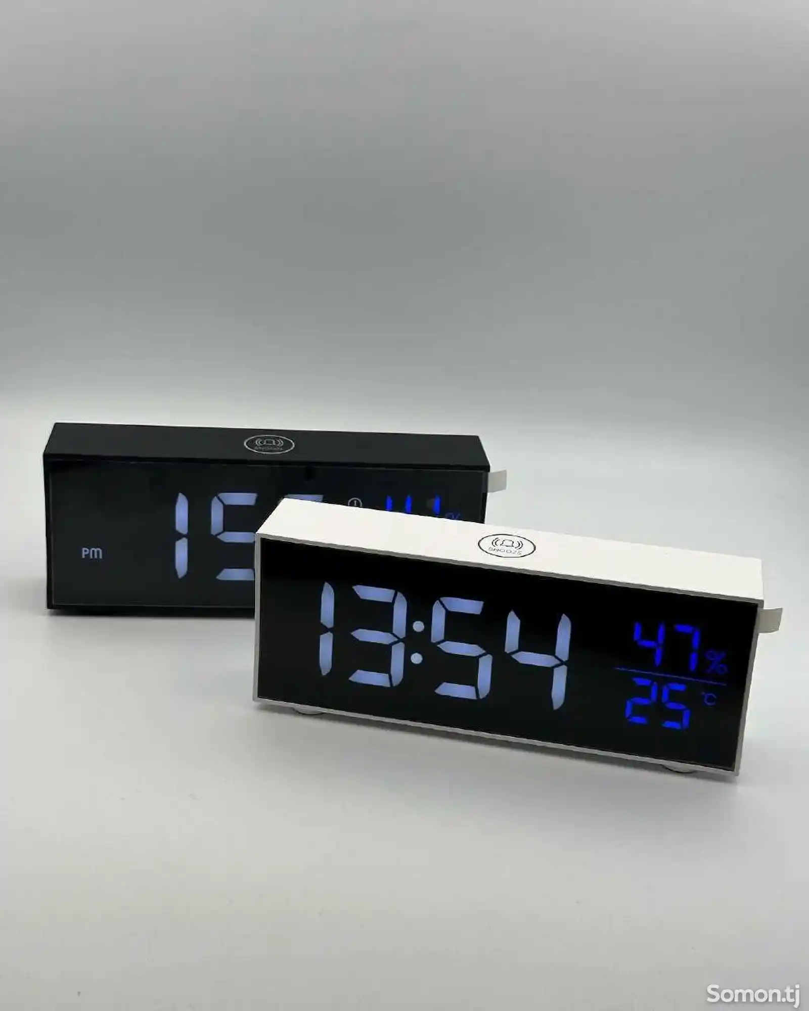 Настольные электронные часы Suzu c аккумулятором, термометром и гигром-5