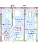 3-комн. квартира, 1 этаж, 82 м², 20-й мкр (Нури Ислом)-4