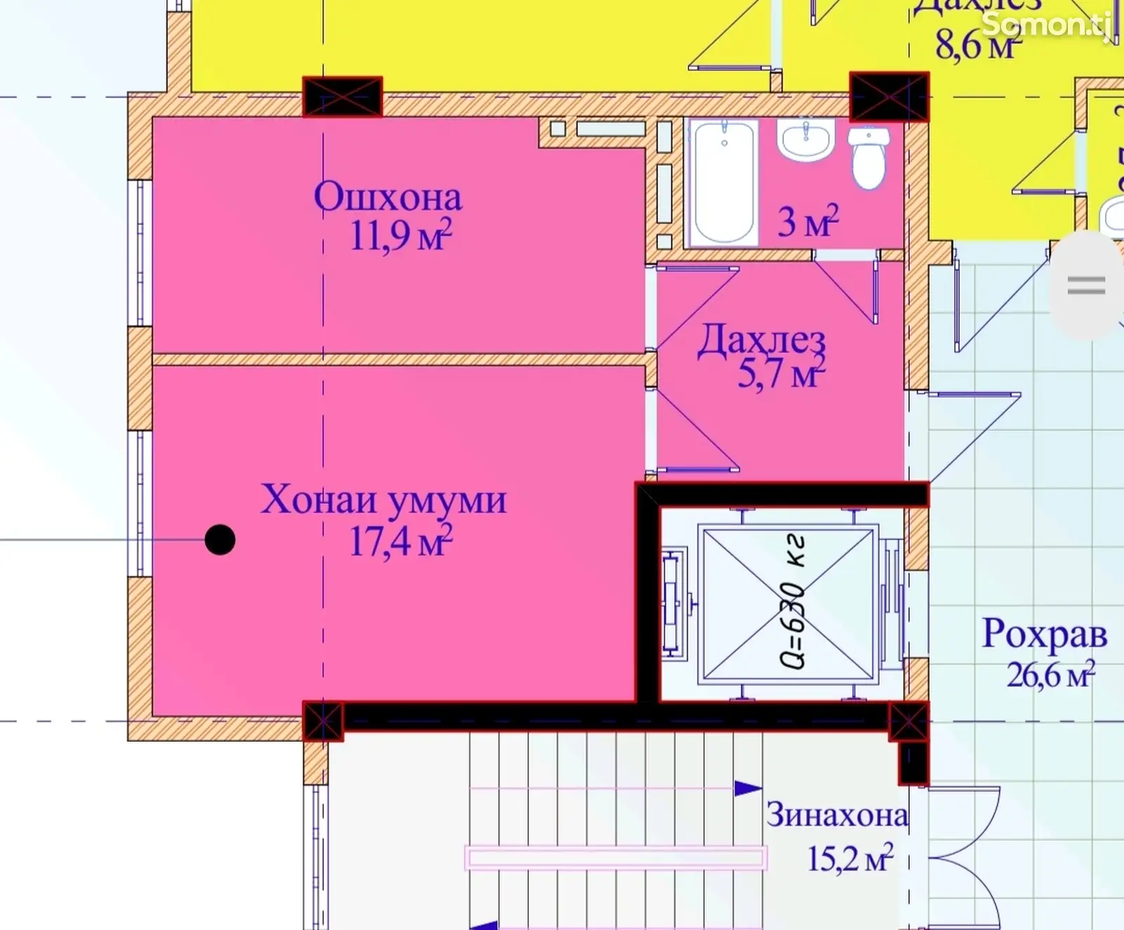 1-комн. квартира, 5 этаж, 38 м², Станция-1