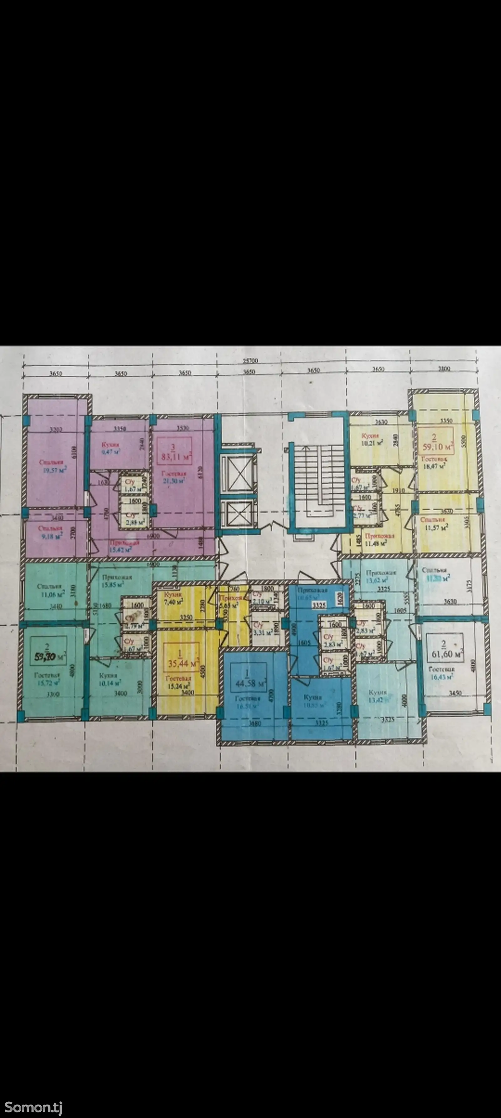 2-комн. квартира, 11 этаж, 62 м², Фирдавси-1