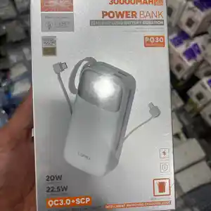 Внешний аккумулятор Power Bank 30000mah 22.5W PQ30, 30000 мАч
