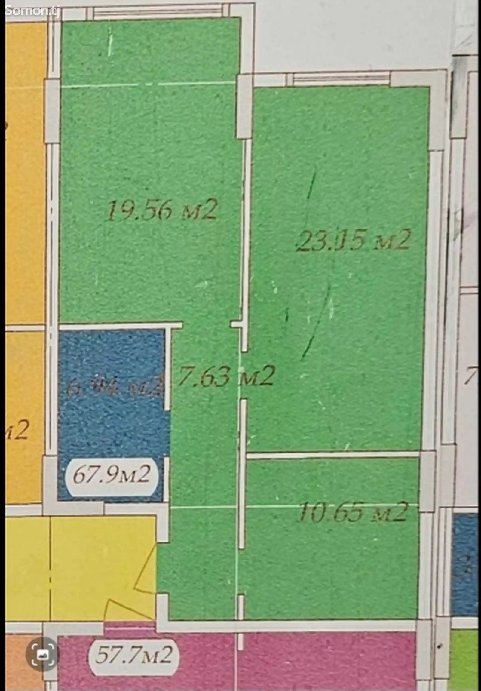 2-комн. квартира, 8 этаж, 68 м², 18 мкр-2