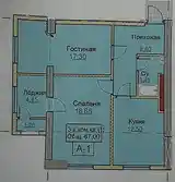 2-комн. квартира, 15 этаж, 67 м², И.Сомони-3