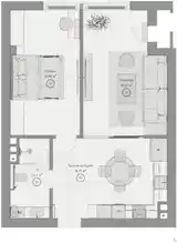 2-комн. квартира, 7 этаж, 50 м², Фирдавси-3