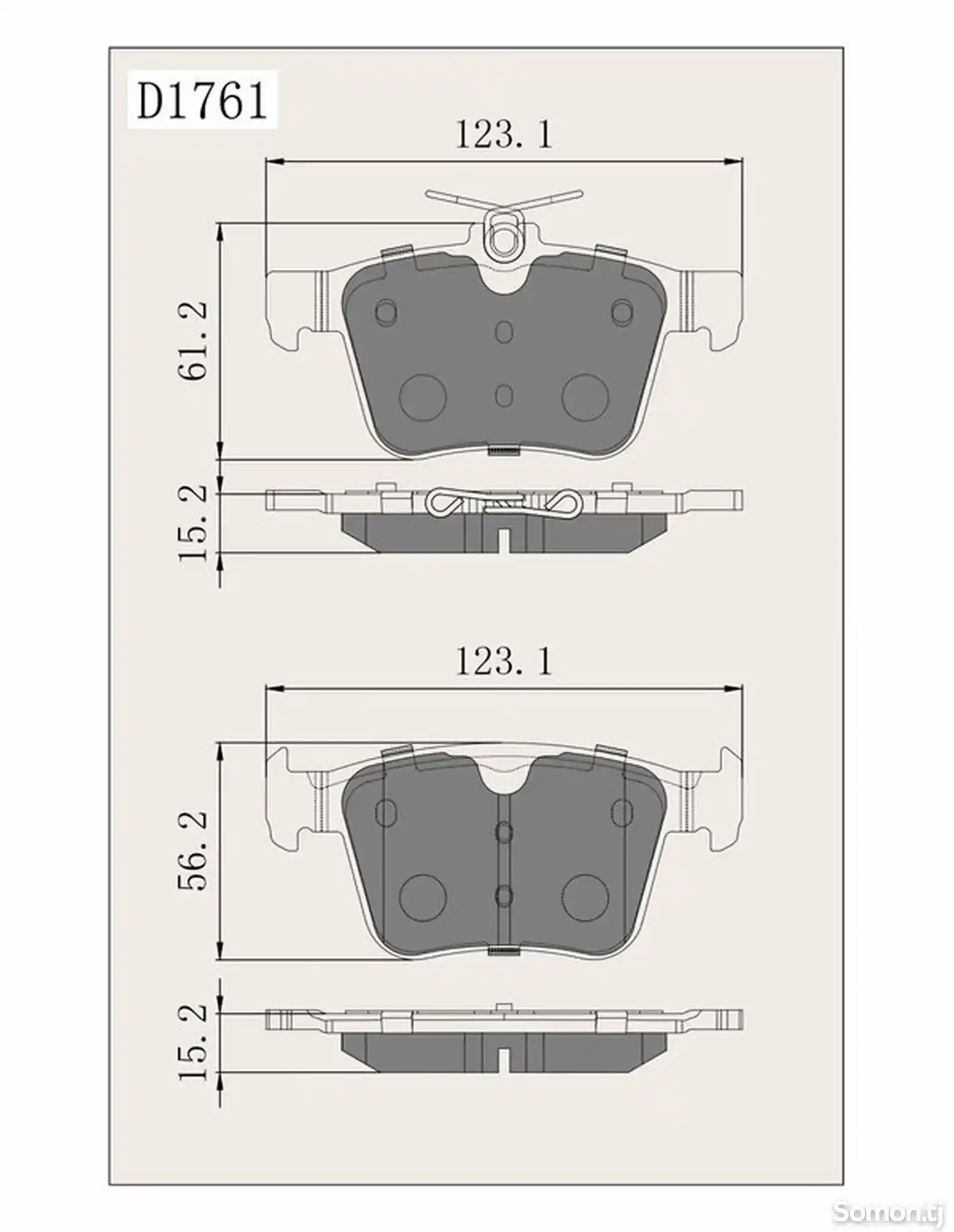 Колодки тормозные задние от Volkswagen-2