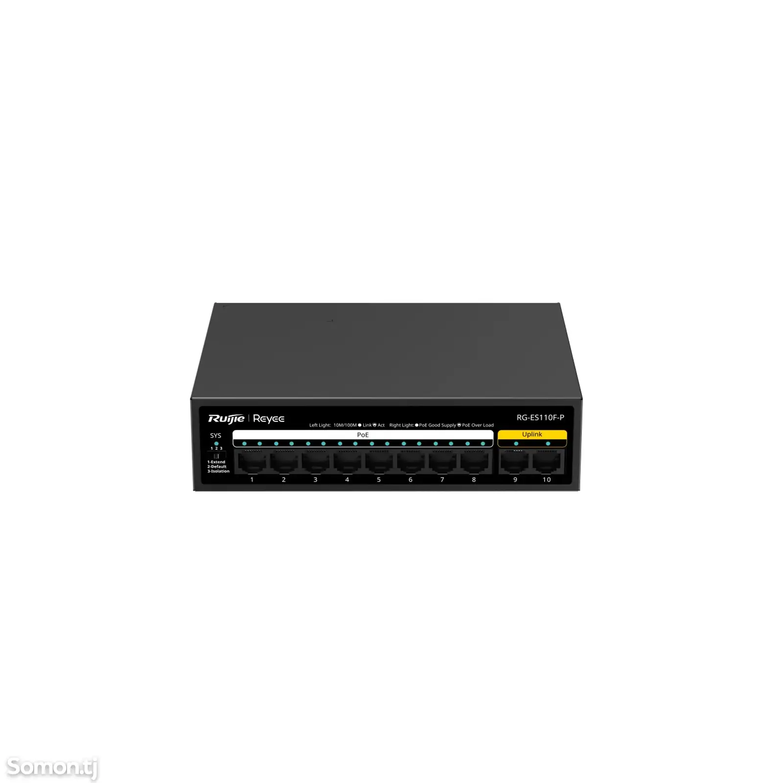 Портовый неуправляемый коммутатор PoE 10/100, RG-ES110F-P, 10-1