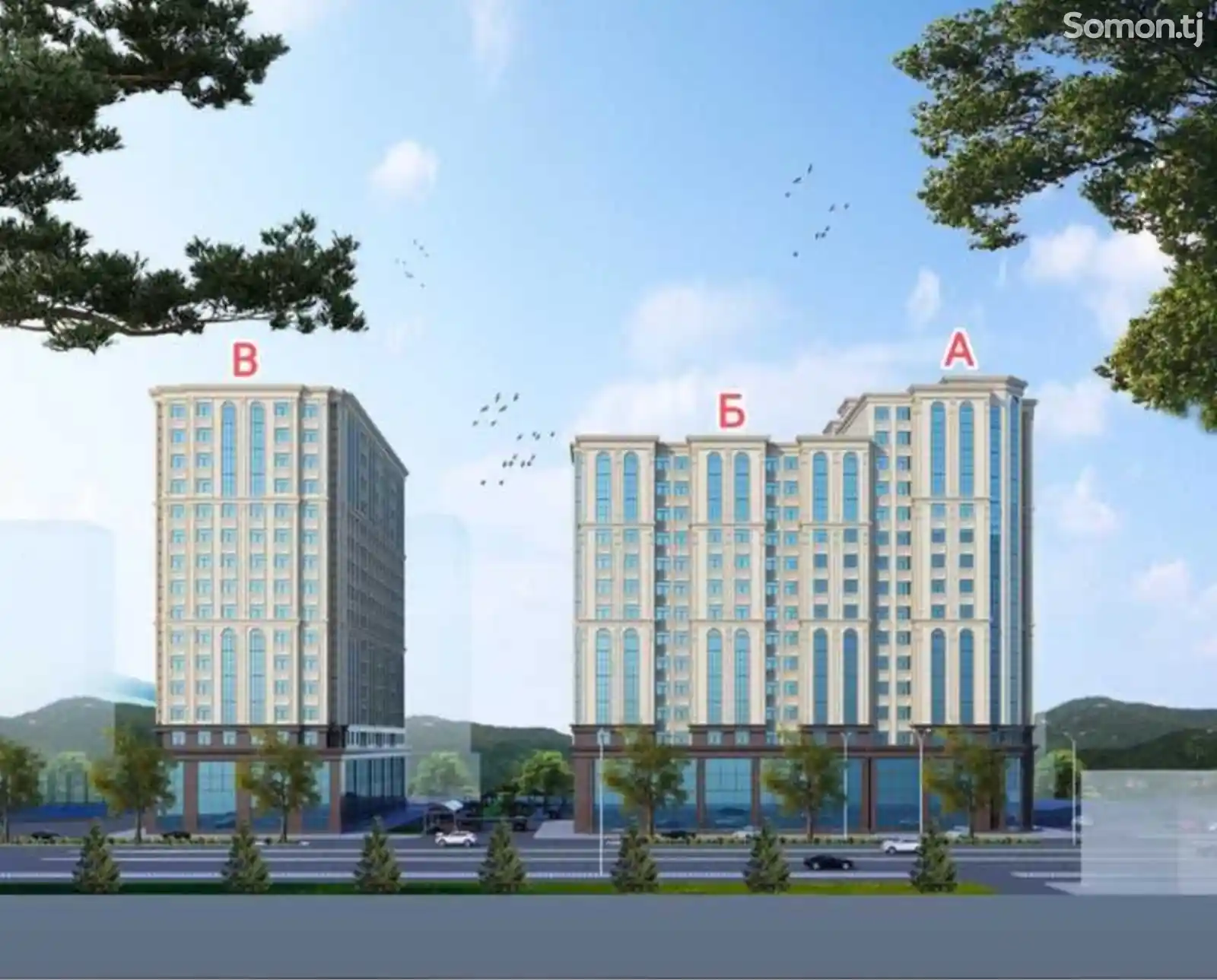 1-комн. квартира, 6 этаж, 64 м², Сино-1