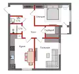 2-комн. квартира, 10 этаж, 95 м², Исмоили Сомони-4