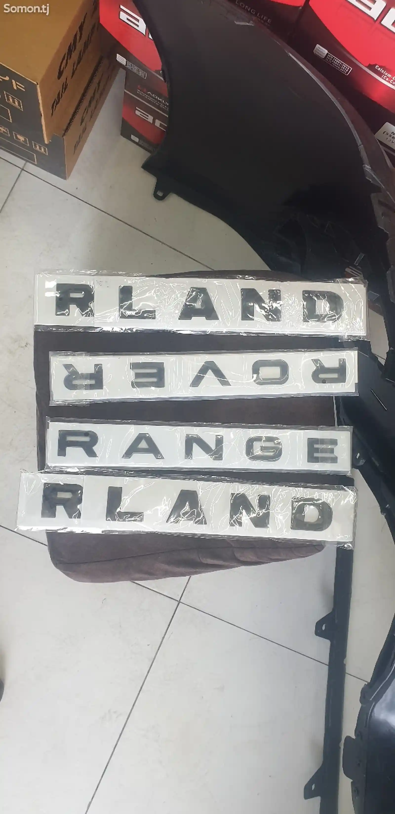 Надпись Rang Rover черный-3