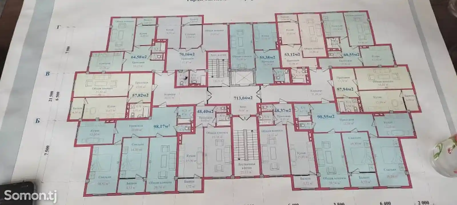 2-комн. квартира, 5 этаж, 98 м², Поликлиника-2