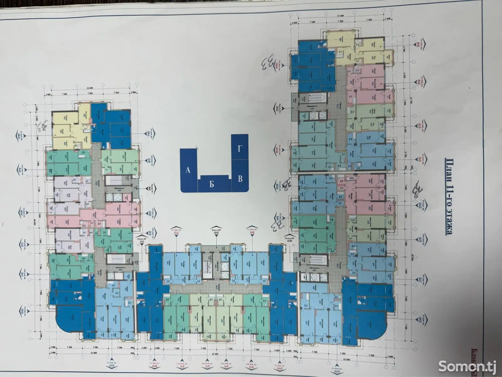 1-комн. квартира, 14 этаж, 64 м², Шохмансур-1