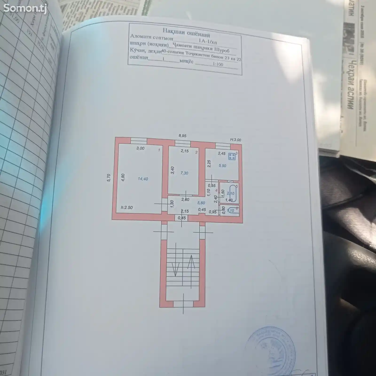 2-комн. квартира, 1 этаж, 42 м², Шуроб-1