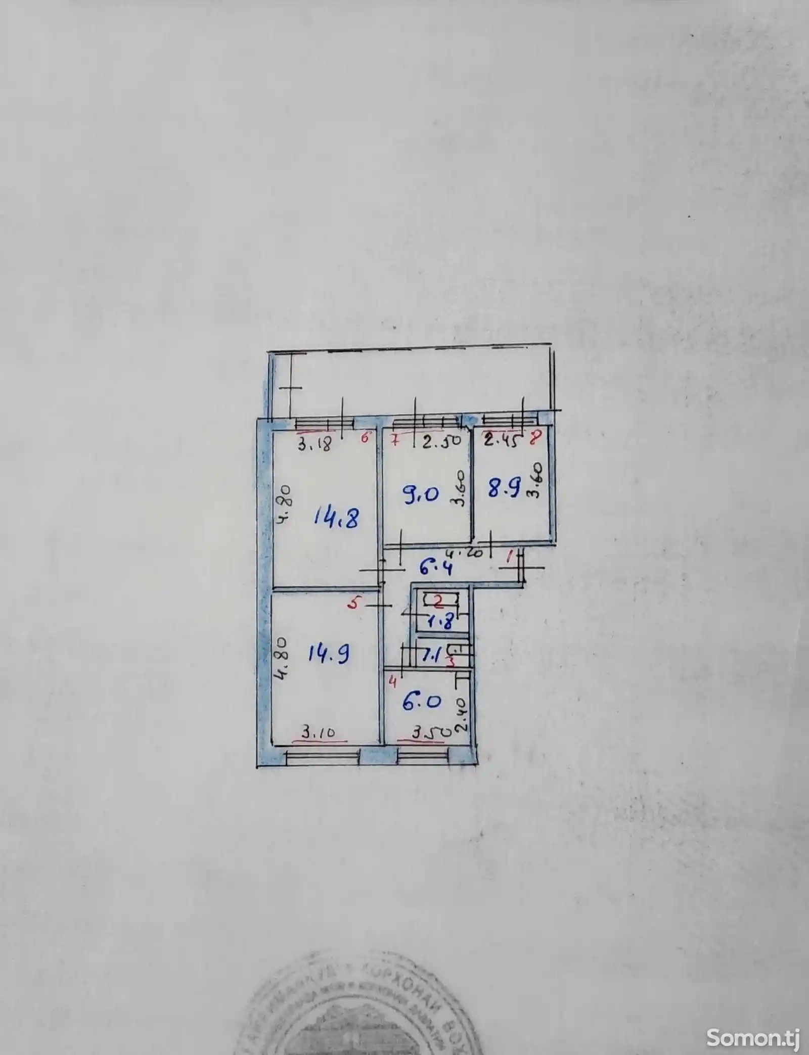 4-комн. квартира, 2 этаж, 81 м², Испечак 2-12