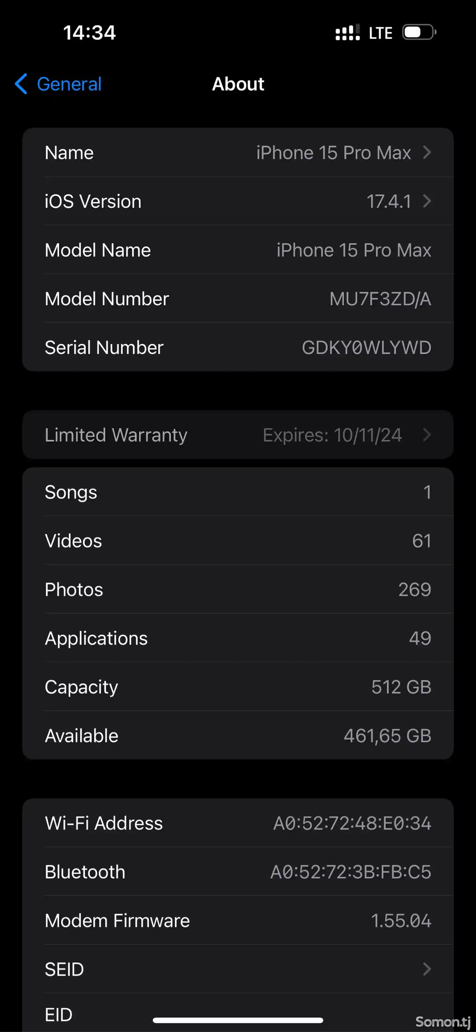 Apple iPhone 15 Pro Max, 512 gb, Blue Titanium-3