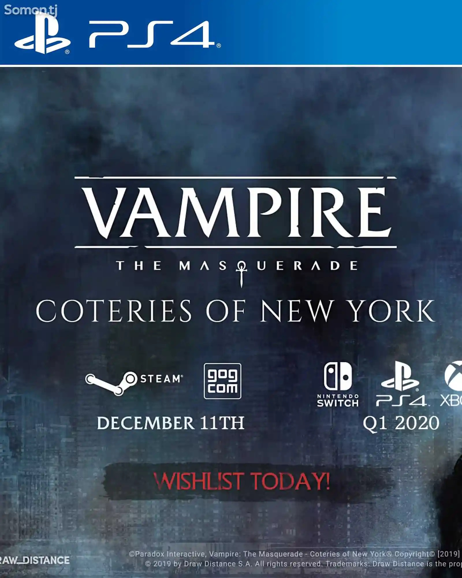 Игра Vampire the masquerade coteries of new york для PS-4 / 5.05 / 6.72 / 9.00 /-1