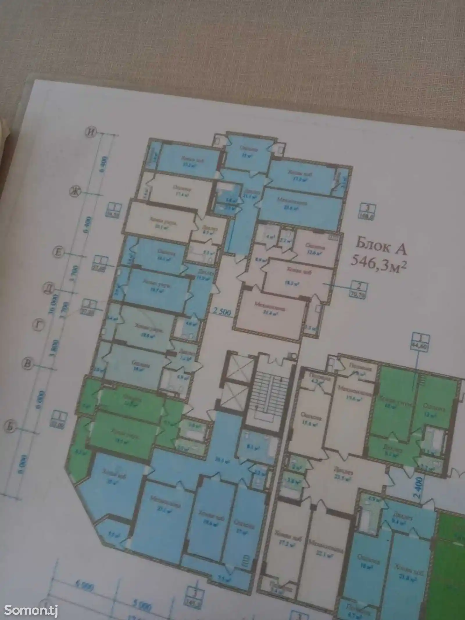 2-комн. квартира, 5 этаж, 57 м², сино-3