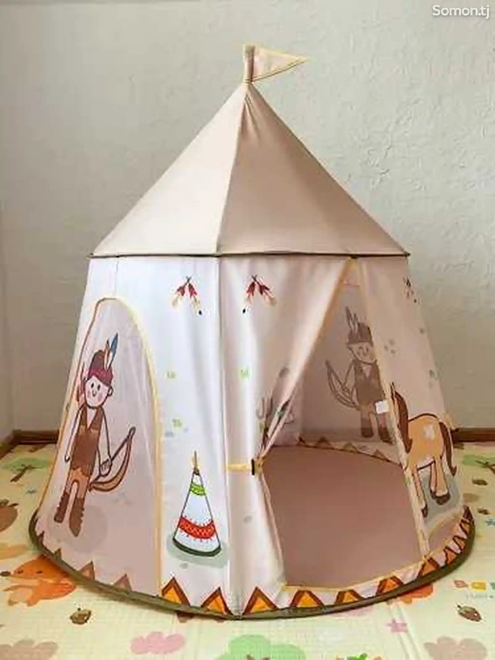 Детская игровая палатка вигвам 123х116 см + сумка-1